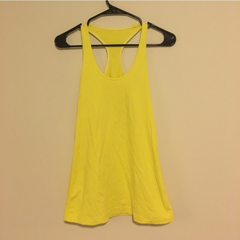 Lululemon yellow Razorback tank
